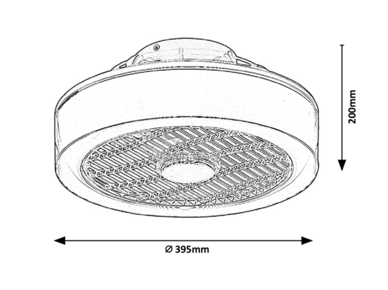 Gaismeklis ar ventilatoru DE6857